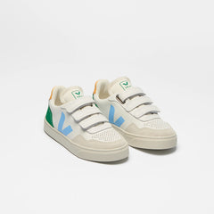 V-90 LEATHER WHITE AQUA EMERAUDE