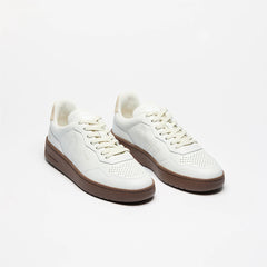 V-90 LEATHER WHITE PIERRE ALMOND