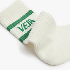 ICONIC SOCKS COTTON WHITE GREEN